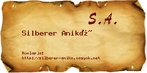 Silberer Anikó névjegykártya